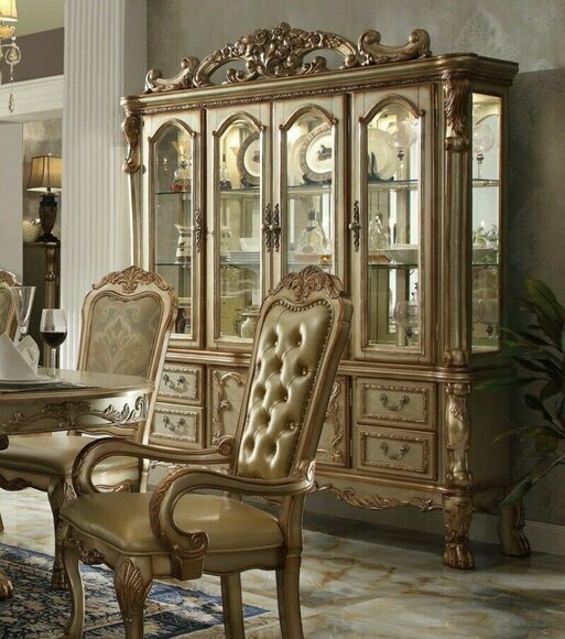 Display Cabinet 4 Door Cabinet Showcases Living Room Show Cabinets Design Baroque Rococo