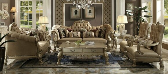 Luxury Sofa Set 3+2+1+1 Seater Set Sofa Upholstery Couches Couch Chesterfield