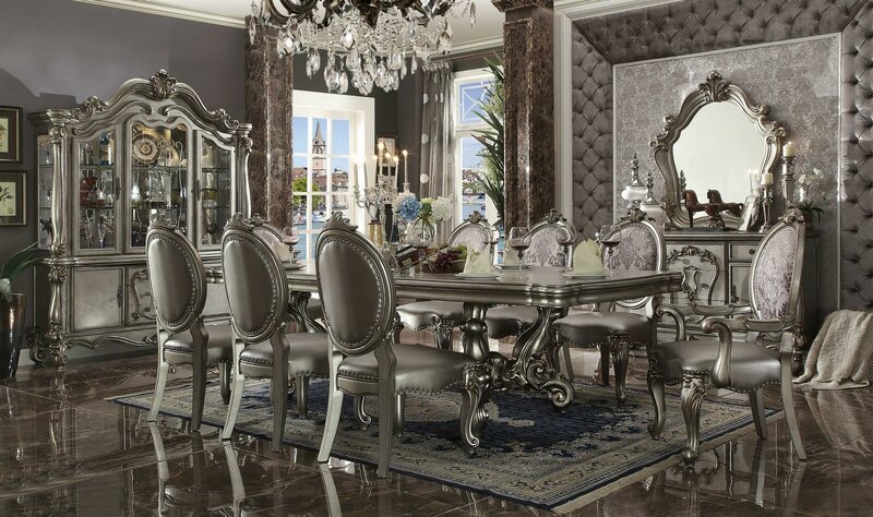 Mirror dining 2024 table set