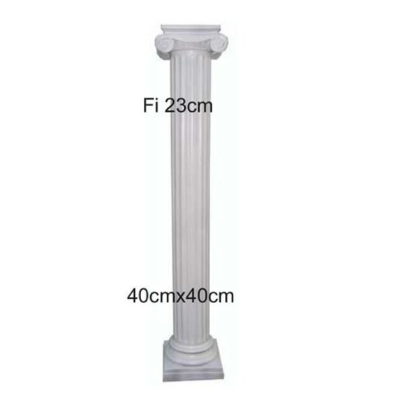 Decorative massive column stand in antique greek ionic order style, 216 cm height (C51)