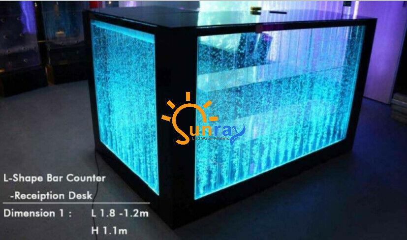 Bar Table Water Wall Bar Counter Furniture Illuminated Bar Table Bar Counter Led Shelf