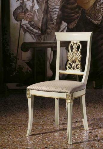 Luxury Design Upholstered Chair Chairs Seat Backrest Solid Wood Dining Room Baroque Rococo