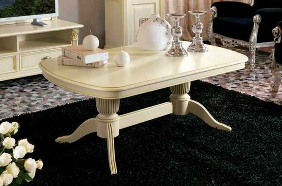 Baroque Rococo Coffee Table Wood Table Side Sofa Couch Tables New Living Room