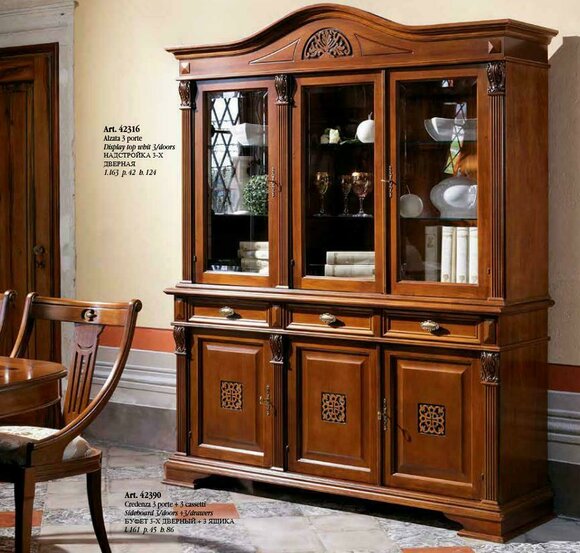 Sideboard Wall Cabinet Wood Buffet Display Cabinet Dining Room Cupboards Dressers