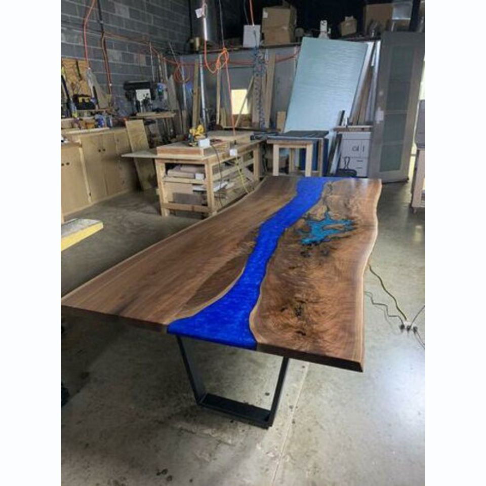 Dining Table Sea Water River Real Wood River Table 260x100 Tables Epoxy New