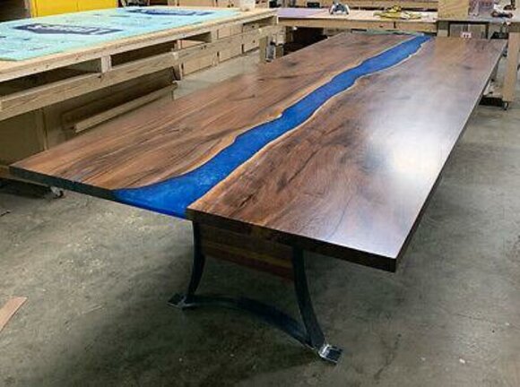 Epoxy Resin Dining Table River Table 240x100 River Table New Real Wood Tables Solid