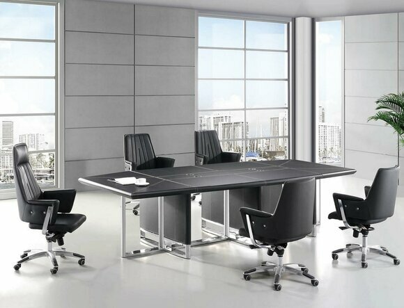 Meeting tables conference table modern office leather wood design office furniture