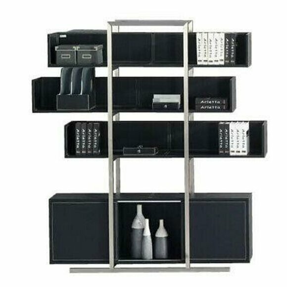 Luxury stainless steel shelf cabinet living room closets office shelves partition