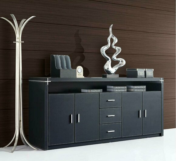 Sideboard, chest of drawers, cupboard, console, dresser, office furniture, office furnishings, leather