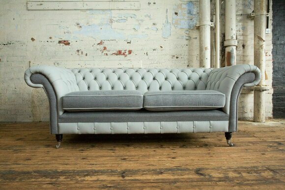 Chesterfield Sofa 3 Seater Couch Sofas Couches Living Room Design Sofa Grey New