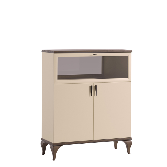 Classic style made of real wooden sideboard with 2-swing doors, model - LA – KB