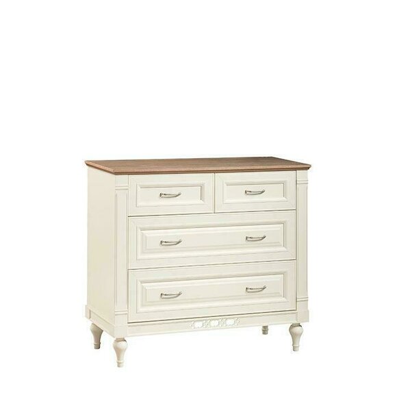 Classic style made of real wooden chest of 4 drawers - model FL-K4sz