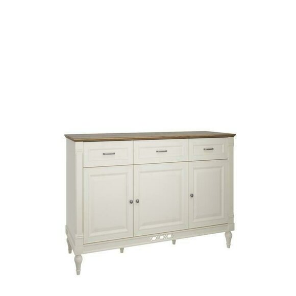 Classic style made of real wooden designer sideboard with 3-swing doors & 3-sliding drawers - model - FL-K3