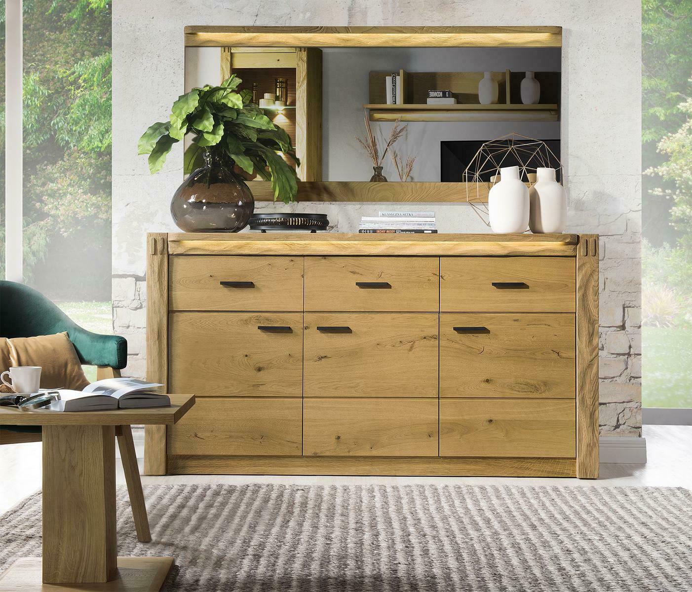 Modern style made of real wooden sideboard with swing doors & sliding drawers, model - F – K3