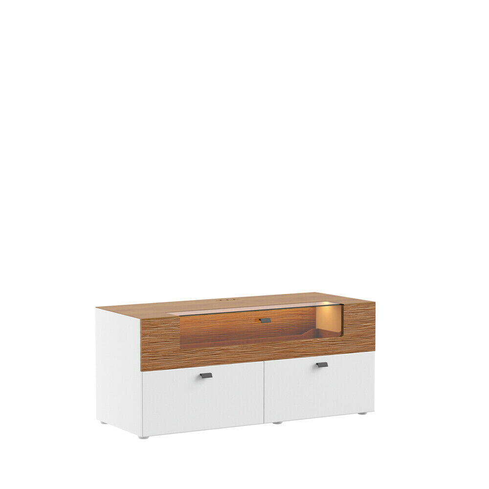 Sideboard TV Lowboard RTV xxl Cabinet Table Modern Living Room Wood 125x55cm