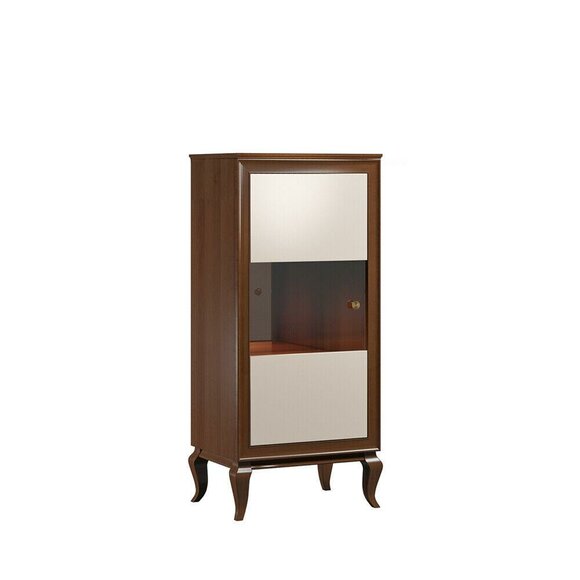 Modern style made of real wooden showcase with a glass swing door