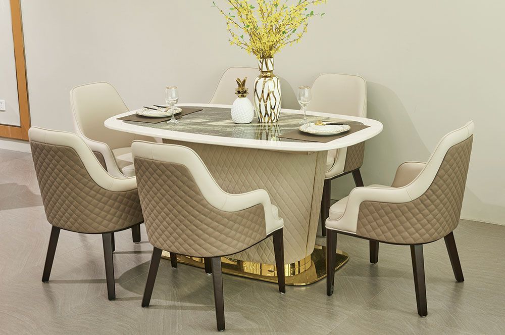 Dining table dining room living room wood leather design modern tables 160x90cm