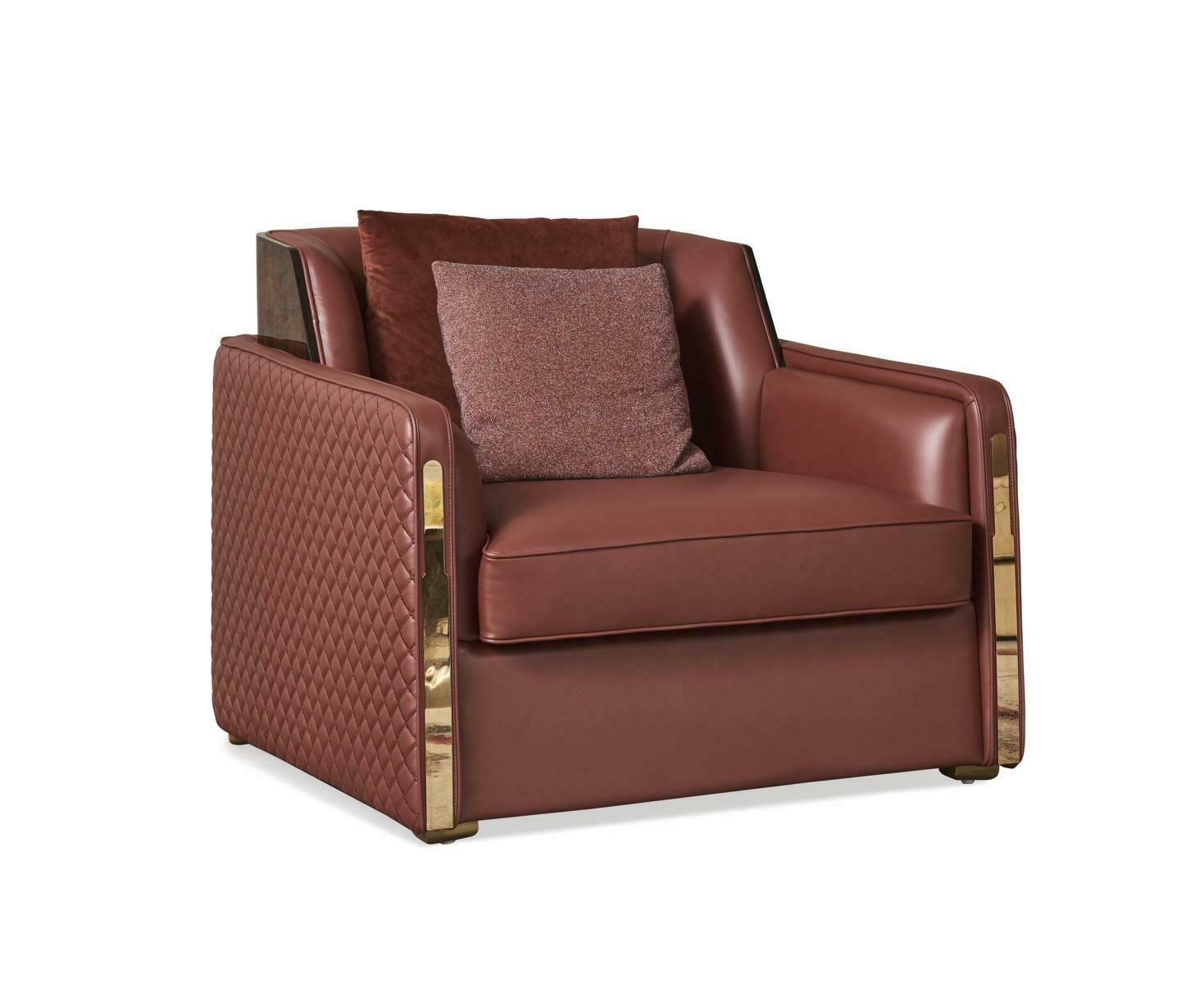 Armchair Club Lounge Designer Back Chair Upholstery Sofa 1 Seater Television New Leather