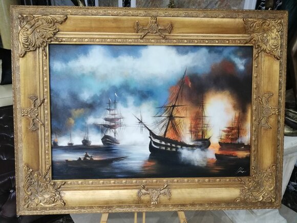 Oil Painting Hand Painted Painting 90 * 120 cm Pictures Image Oil Painting Canvas Frame Sofort