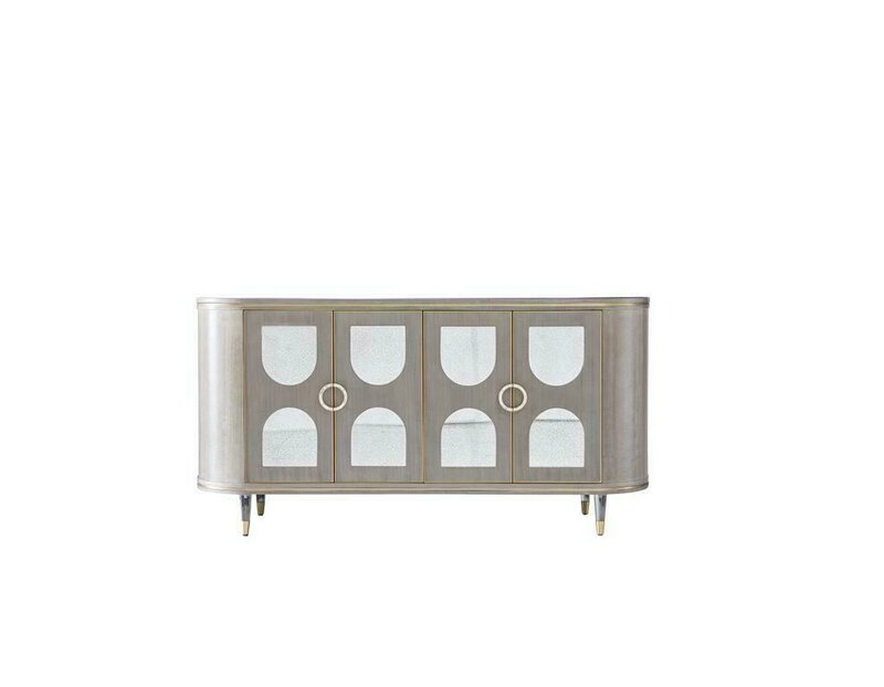 Modern style made of real wooden stylish sideboard with 4-swing doors