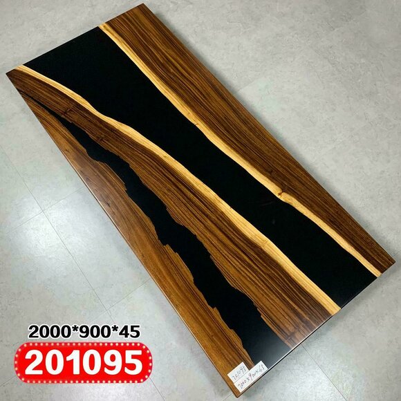 Table Dining Tables Epoxy Resin Real Wood Solid Design Furniture 200x90