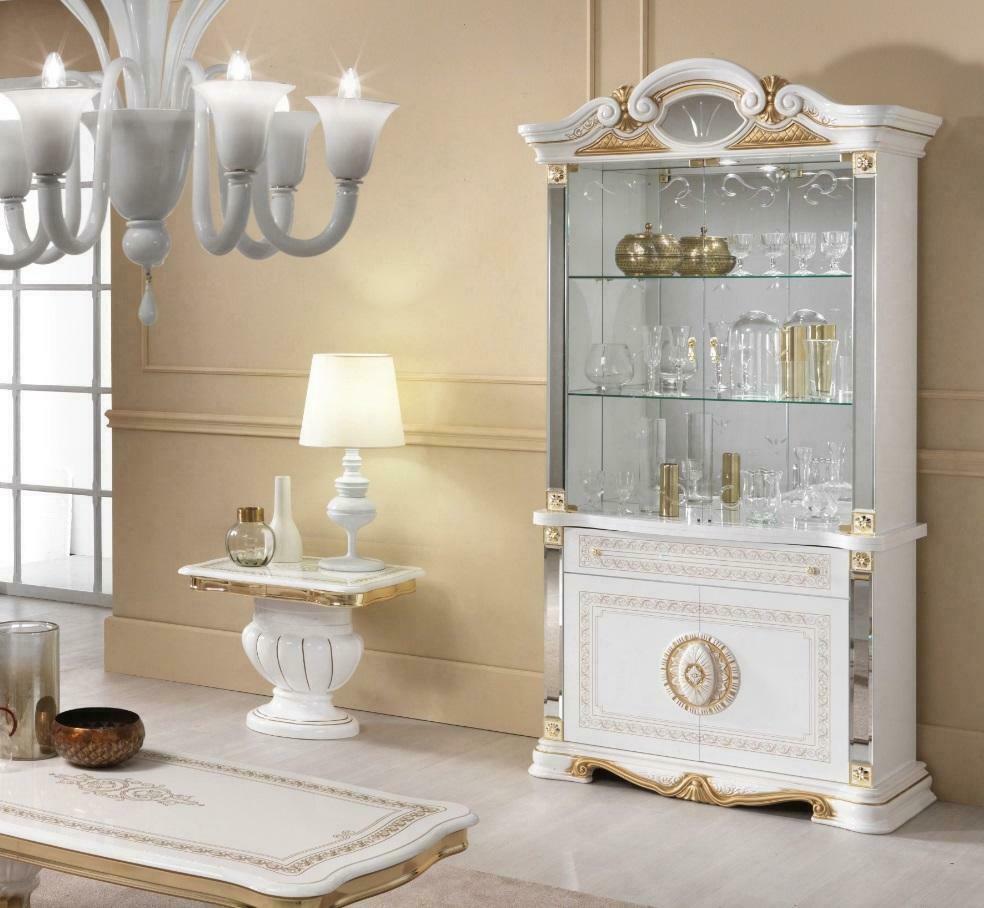 Display Cabinet Italian Luxury Furniture Showcases Chest of Drawers Glass Design Cabinet