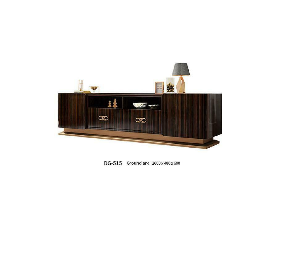 Modern style made of real wooden gloss TV lowboard with swing doors & sliding drawers luxury design