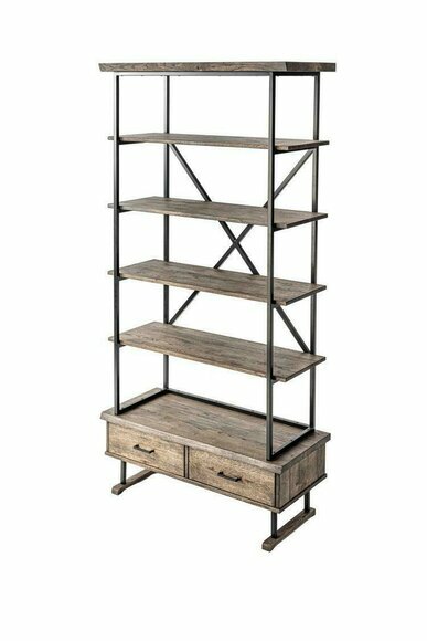 Design Shelf Living Room Cabinets Stainless Steel Shelves Bookcase Country Style Rustic