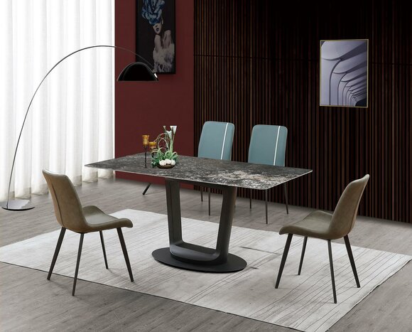 Luxury furniture design dining room set dining set chairs table group 5 pieces. set.