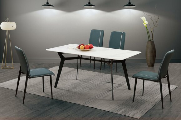 Luxury dining table modern table Italian furniture dining room tables marble look.