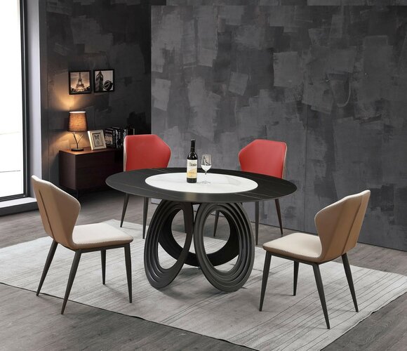 Dining table table group dining room living room set wood design tables 135x135cm.