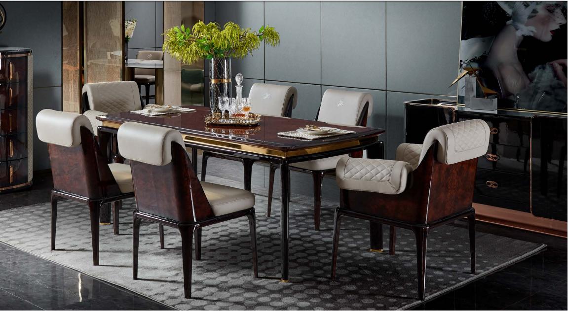 Dining table brown designer tables modern design furniture luxury dining room table kitchen