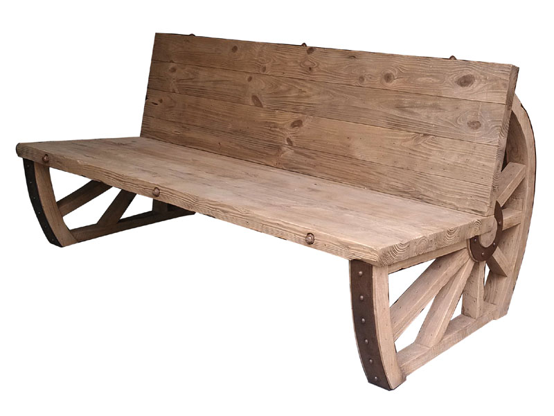 Garden bench wood park bench solid bench garden garden furniture 3 seater wheel furniture