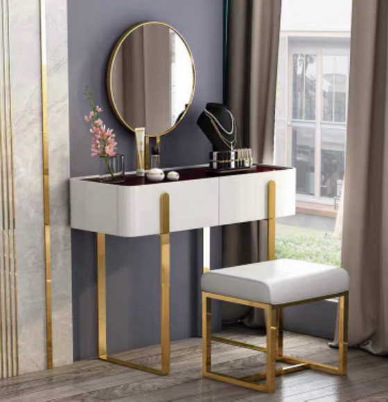 Dressing Table Modern Console Tables + Stools Dressing Table Make-Up Table with Bedroom Stool Set