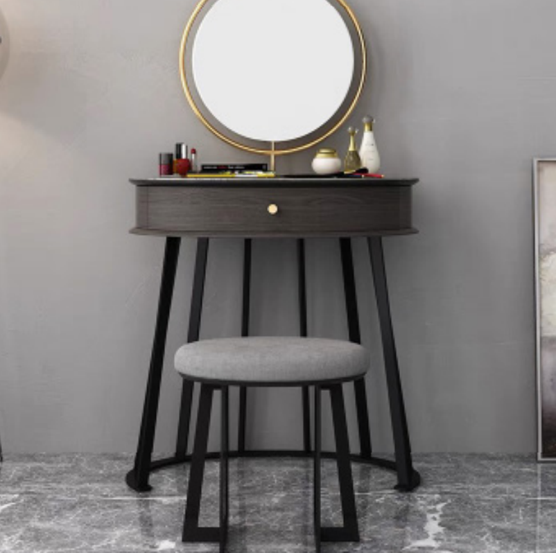 Dressing Table Mirror Chair Luxury Console Dresser Bedroom 2pcs.