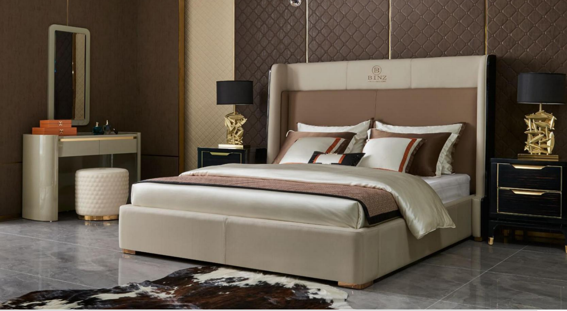 Bed Bedroom Set Design Furniture Luxury Beds 2x Bedside Table 3tlg Bedstead