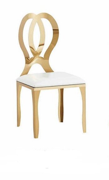 Dining Chair Solid Stainless Steel Textile Upholstery Chairs Dining Room New Premium Furniture