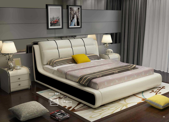 Luxury bedroom bed double beds wood 180x200cm designer hotel