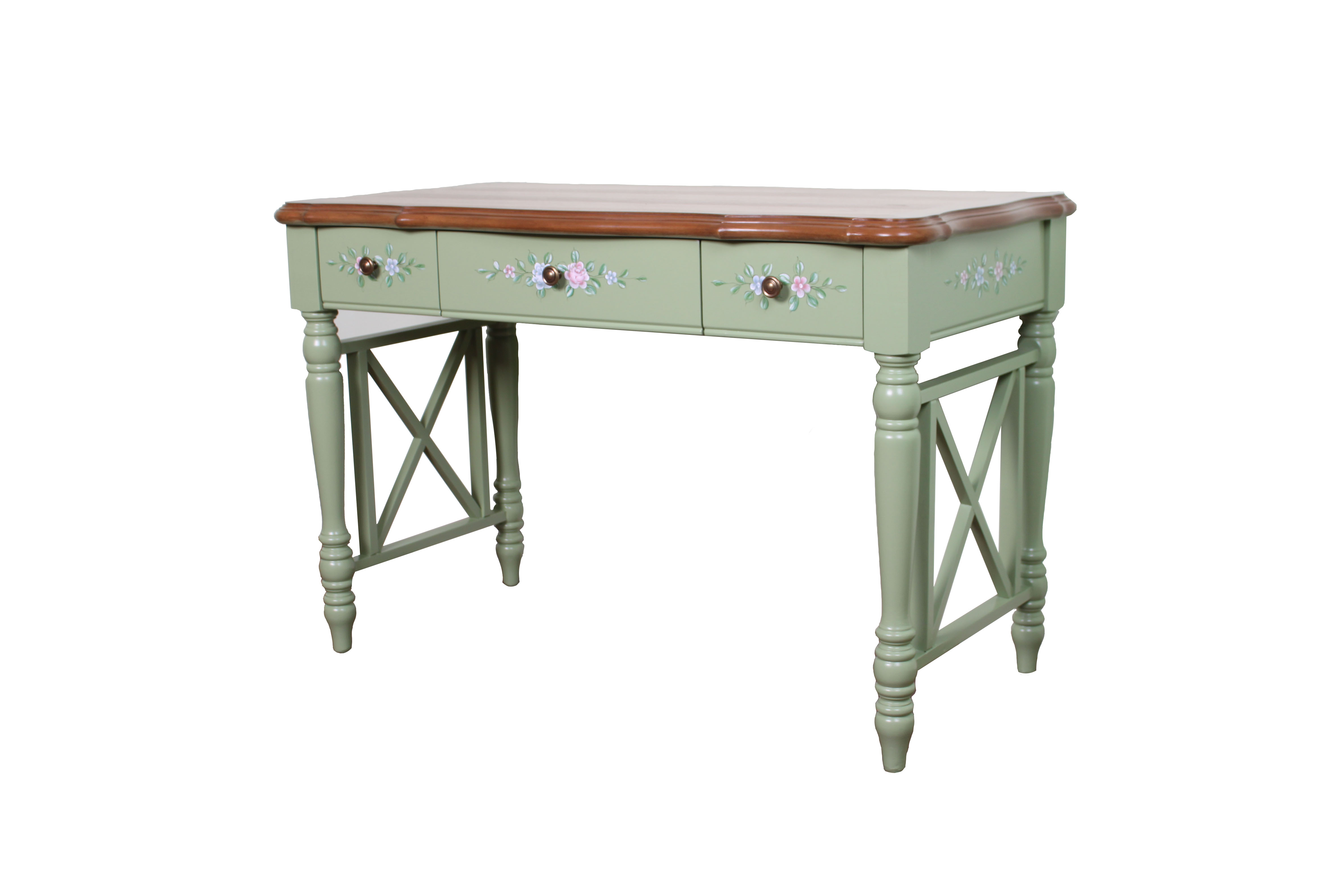 Desk real wood furniture classic table office tables country style consoles