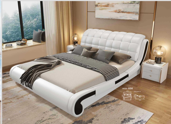 Double bed bed Marriage bed design upholstered bed design bed leather beds