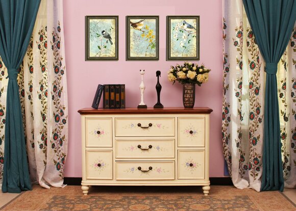 White Design Living Room Chest of Drawers Sideboard Chests of Drawers Wood Country House