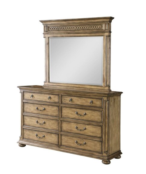 Mirror Chest of Drawers Chests of Drawers Bedroom Set Wood Modern Style 2tlg