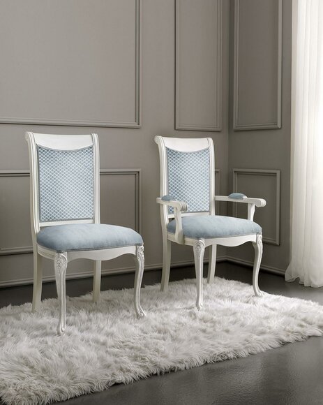 Living room chair design dining room wood chairs upholstered with armrests Baroque Rococo