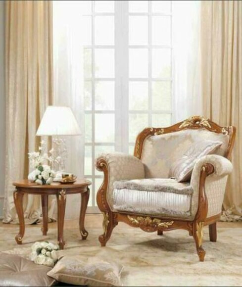 Textile Armchair 1 Seater Sofa Upholstery Sofas Design Luxury Classic Baroque Rococo