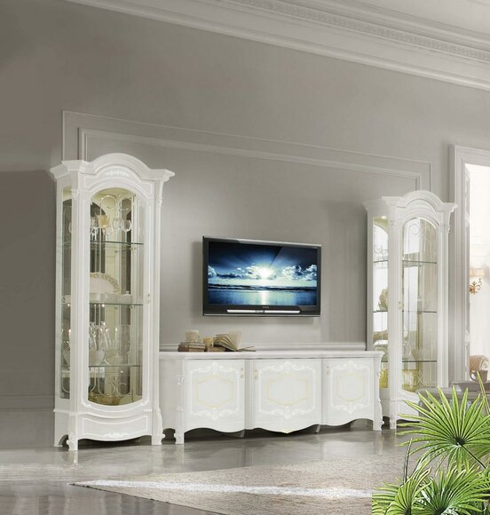 Italian style furniture - living room 3 pieces. Set living room showcase rtv jvmoebel ®