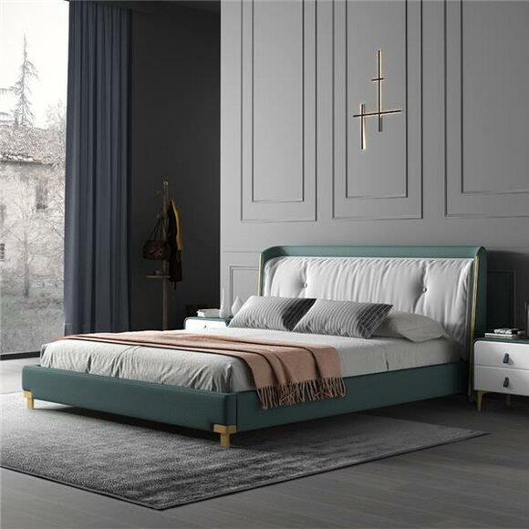 Double Bed Beds Design Upholstery Bedroom 180x200cm Modern Wood Bed Marriage