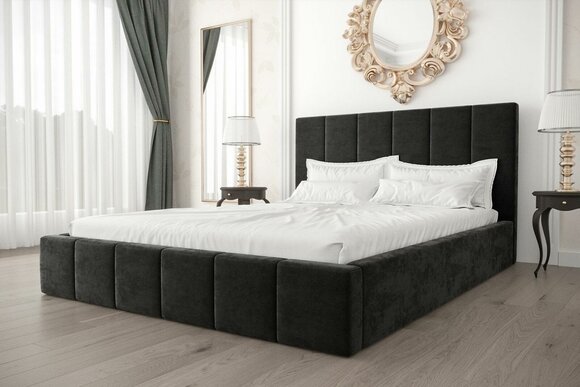 Double bed luxury velvet textile bed double bedroom design 160x200cm beds