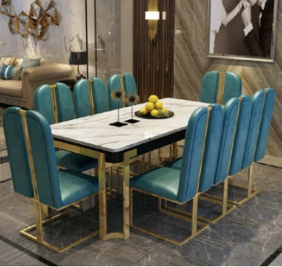 Luxury Dining Table Metal Tables Designer Furniture Conference Marble Imitation New