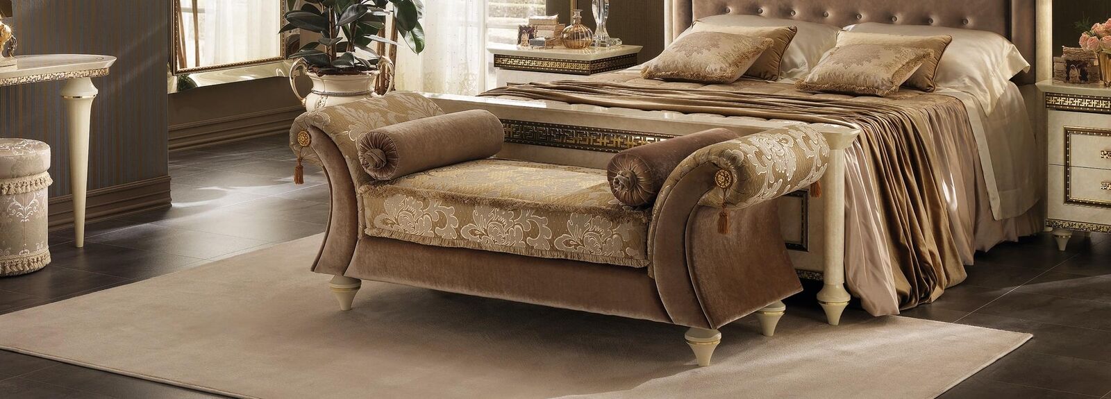 Chaise lounge sofa lounger couch loungers chaise textile baroque rococo arredoclassic