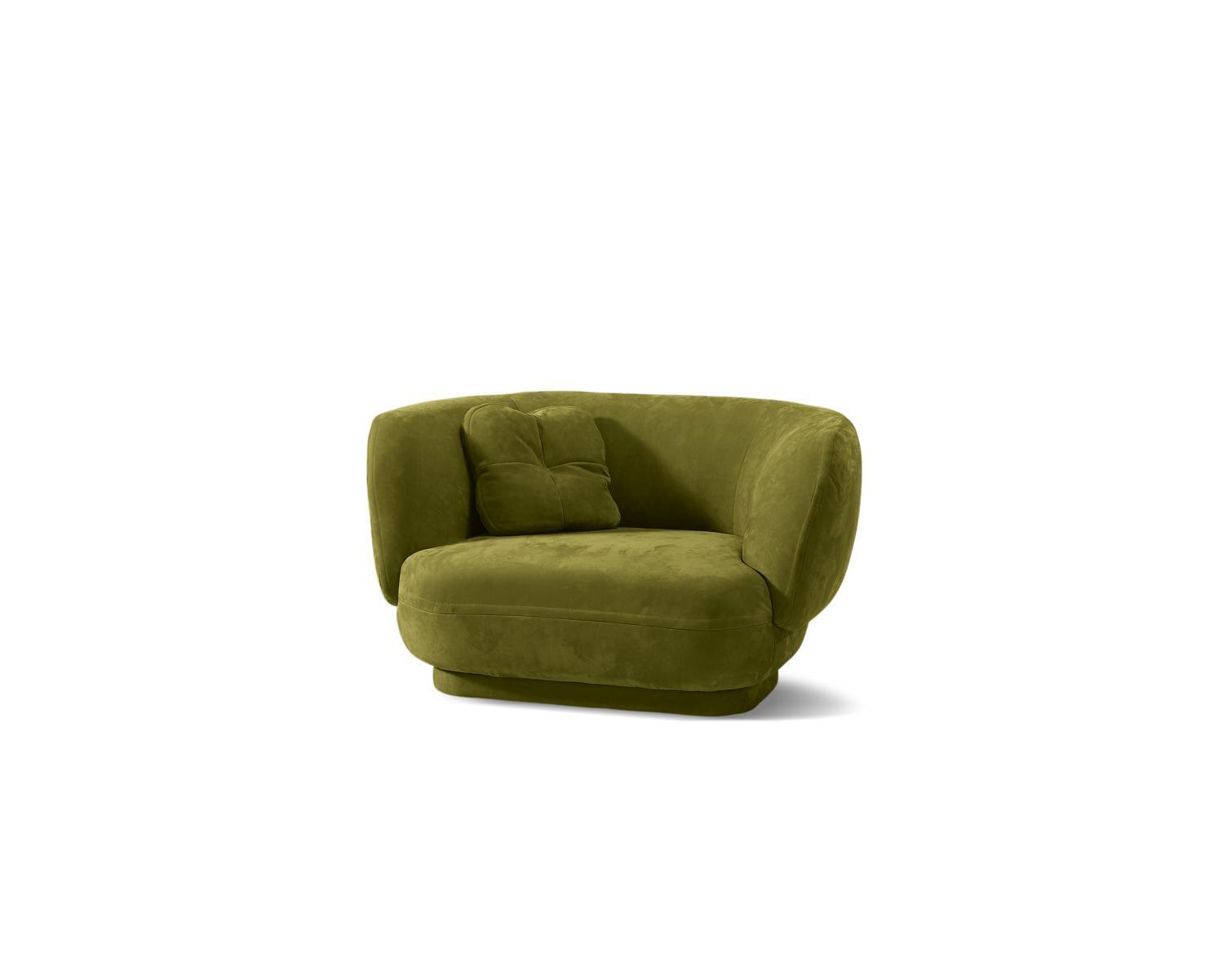 Armchair Seat Green Prianera Design Living Room Upholstery Single Seater Furniture Luxury Style